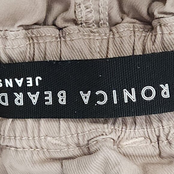 Veronica Beard Tedi Elastic Waist/Hem Pant Tapered Leg High Rise Size 27/4 Khaki - Picture 9 of 11